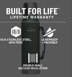 Stanley The Legendary Classic Bottle 1,40L - Thermosfles - Hammertone Green 18 Stanley The Legendary Classic Bottle 1,40L - Thermosfles - Hammertone Green -Keukenbenodigdheden Winkel 1113x1200 3