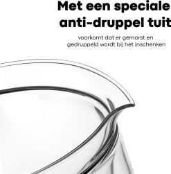 Vatten® Premium Glazen Theepot - 700ml - Dubbelwandig - Anti-drup - Transparant -Keukenbenodigdheden Winkel 1181x1200