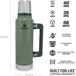 Stanley The Legendary Classic Bottle 1,40L - Thermosfles - Hammertone Green 22 Stanley The Legendary Classic Bottle 1,40L - Thermosfles - Hammertone Green -Keukenbenodigdheden Winkel 1194x1200 5