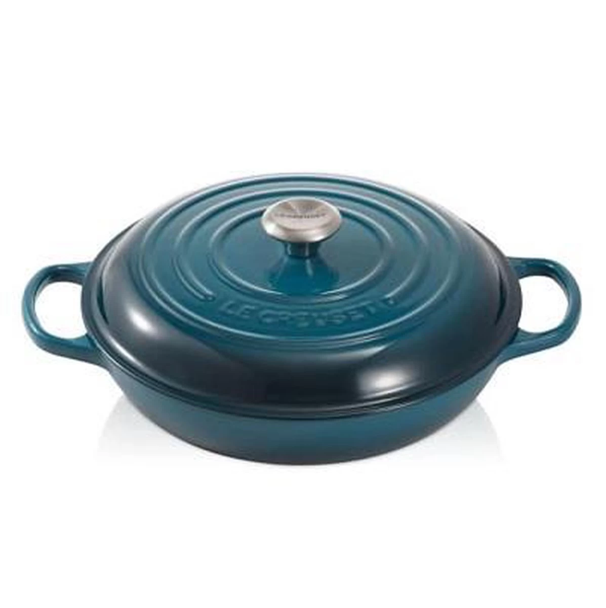 Le Creuset Braadpan Campagnard Signature Deep Teal - ø 30 Cm / 3.5 Liter 4 Le Creuset Braadpan Campagnard Signature Deep Teal - ø 30 Cm / 3.5 Liter - Afbeelding 4