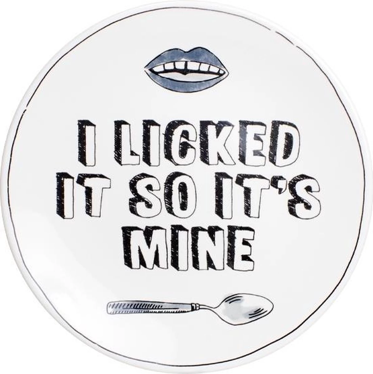 Blond Amsterdam - X Noir - Bord - I Licked - Ø 22 Cm 1 Blond Amsterdam - X Noir - Bord - I Licked - Ø 22 Cm