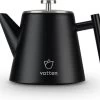 Vatten® - Premium RVS Theepot - Incl. RVS Theefilter - 1L - Zwart - Dubbelwandig