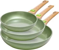 Just Vegan Koekenpan ECO Met Afneembaar Handvat 20 Cm Aluminium Groen -Keukenbenodigdheden Winkel 1200x1024