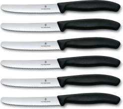 Victorinox Tafelmes 6 Stuks Zwart Krom Heft -Keukenbenodigdheden Winkel 1200x1060