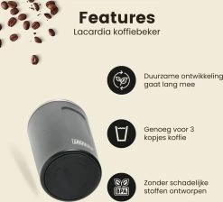 LaCardia Koffiebeker To Go Premium Zwart – Thermosbeker – Theebeker – 380ML – Herbruikbaar 12 LaCardia Koffiebeker To Go Premium Zwart – Thermosbeker – Theebeker – 380ML – Herbruikbaar -Keukenbenodigdheden Winkel 1200x1090