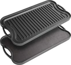 Nuovva Dubbelzijdig Gietijzeren Grillplaat - 50cm X 26cm
