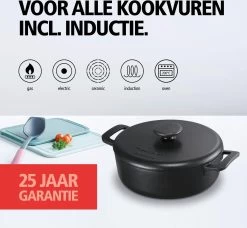 Brabantia The Dutch Braadpan - Matt Black - 28 Cm - Gietijzer -Keukenbenodigdheden Winkel 1200x1107 1