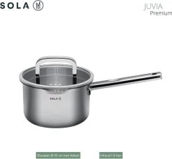Sola Pannenset Juvia - 4 Delig - Ø 16,16,18,20 Cm - Zilver - RVS - Sandwichbodem -Keukenbenodigdheden Winkel 1200x1110 1
