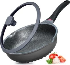 Wokpan - Multifunctionele 3 In 1 Pan Met Deksel + Wok + Hapjespan 28 Cm
