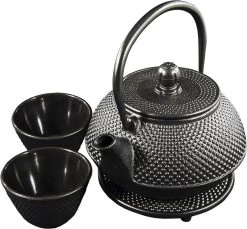 SakuraTea - Theepot Set - 4-delig - Gietijzer - Zwart - 0.8L - 2 Kopjes (100ml) -Keukenbenodigdheden Winkel 1200x1113 7