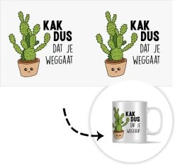 Mok - Koffiemok - Spreuken - Quote - 'Kak Dus Dat Je Weggaat' - Baan - Mokken - 350 ML - Beker - Koffiemokken - Theemok - Mok Met Tekst -Keukenbenodigdheden Winkel 1200x1134 1