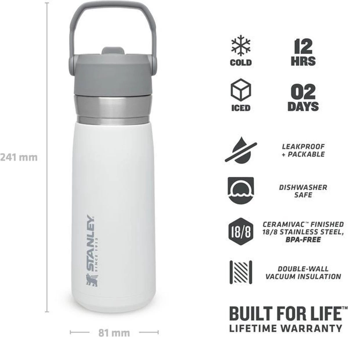 Stanley The IceFlow™ Flip Straw Water Bottle 0,65L - Thermosfles - Saffron 11 Stanley The IceFlow™ Flip Straw Water Bottle 0,65L - Thermosfles - Saffron - Afbeelding 11