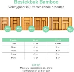Grote Bestekbak Bamboe 81x47CM - Coninx Besteklade - Opbergbak - Duurzaam - Bamboe - Voor Laden Vanaf 47cm Diep 13 Grote Bestekbak Bamboe 81x47CM - Coninx Besteklade - Opbergbak - Duurzaam - Bamboe - Voor Laden Vanaf 47cm Diep -Keukenbenodigdheden Winkel 1200x1172 2