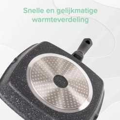 Coninx Grillpan 28CM - Steakpan - Afneembare Handgreep - PFAS-vrij - Grijs -Keukenbenodigdheden Winkel 1200x1199 10