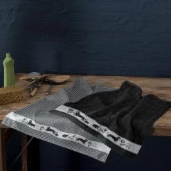 DDDDD Saar - 2x Theedoek & 2x Keukendoek - Black -Keukenbenodigdheden Winkel 1200x1200 1041