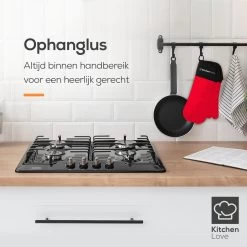 KitchenLove Ovenwanten - 2 Stuks Ovenhandschoenen - Hittebestendig Tot 250 °C - Siliconen - Rood -Keukenbenodigdheden Winkel 1200x1200 1055