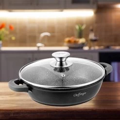 Cheffinger 28cm Lage Kookpot / Braadpan - CF-SC28 -Keukenbenodigdheden Winkel 1200x1200 301