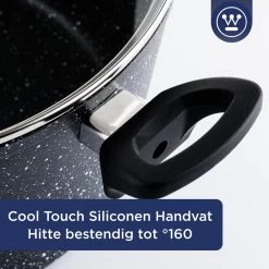 Westinghouse Hapjespan Inductie - Ø 32 Cm - Zwart Marmer - Met Deksel -Keukenbenodigdheden Winkel 1200x1200 323