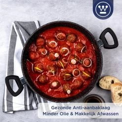 Westinghouse Hapjespan Inductie - Ø 32 Cm - Zwart Marmer - Met Deksel -Keukenbenodigdheden Winkel 1200x1200 325