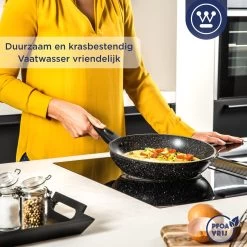Westinghouse Koekenpan Inductie - Ø 24 Cm - Zwart Marmer - Geschikt Voor Alle Warmtebronnen -Keukenbenodigdheden Winkel 1200x1200 340