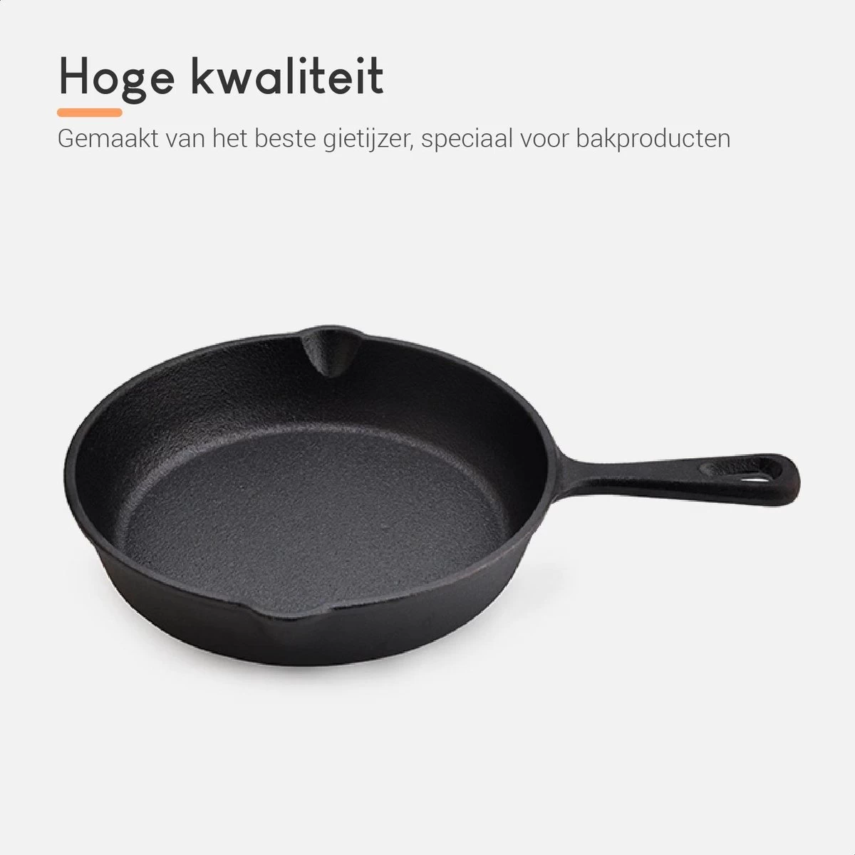 Ocina Gietijzeren Pan – Set Van 3 Stuks – ø25cm, ø19.5cm En ø16cm - Skillet - Koekenpan – Hapjespan – Koekenpan Inductie – Koekenpannenset - Gietijzeren Pan Bbq - Gietijzer - Incl. Receptenboek 5 Ocina Gietijzeren Pan – Set Van 3 Stuks – ø25cm, ø19.5cm En ø16cm - Skillet - Koekenpan – Hapjespan – Koekenpan Inductie – Koekenpannenset - Gietijzeren Pan Bbq - Gietijzer - Incl. Receptenboek - Afbeelding 5
