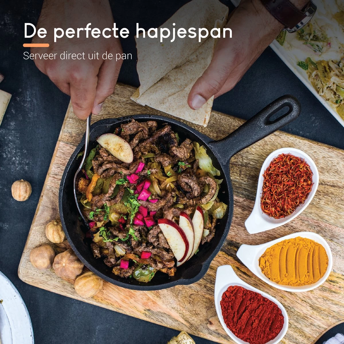 Ocina Gietijzeren Pan – Set Van 3 Stuks – ø25cm, ø19.5cm En ø16cm - Skillet - Koekenpan – Hapjespan – Koekenpan Inductie – Koekenpannenset - Gietijzeren Pan Bbq - Gietijzer - Incl. Receptenboek 6 Ocina Gietijzeren Pan – Set Van 3 Stuks – ø25cm, ø19.5cm En ø16cm - Skillet - Koekenpan – Hapjespan – Koekenpan Inductie – Koekenpannenset - Gietijzeren Pan Bbq - Gietijzer - Incl. Receptenboek - Afbeelding 6