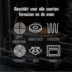 Gietijzeren Braadpan - Sudderpan Zwart Van Daumonet - Ovaal - Ø 29 Cm - 3 Liter - 100% PFAS & PFOA Vrij - Emaille - Geschikt Voor Alle Warmtebronnen - Elektrisch - Gas - Halogeen - Inductie - Keramisch - Vaatwasserbestendig -Keukenbenodigdheden Winkel 1200x1200 378