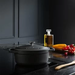 Gietijzeren Braadpan - Sudderpan Zwart Van Daumonet - Ovaal - Ø 29 Cm - 3 Liter - 100% PFAS & PFOA Vrij - Emaille - Geschikt Voor Alle Warmtebronnen - Elektrisch - Gas - Halogeen - Inductie - Keramisch - Vaatwasserbestendig -Keukenbenodigdheden Winkel 1200x1200 379