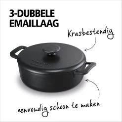 Brabantia The Dutch Braadpan - Matt Black - 28 Cm - Gietijzer -Keukenbenodigdheden Winkel 1200x1200 430