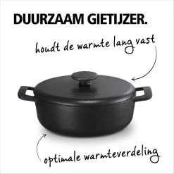 Brabantia The Dutch Braadpan - Matt Black - 28 Cm - Gietijzer -Keukenbenodigdheden Winkel 1200x1200 431