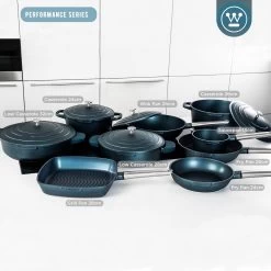 Westinghouse Performance Series - Wokpan Inductie - 28cm Luxe Wok Met Deksel - Blauw - Geschikt Voor Alle Warmtebronnen -Keukenbenodigdheden Winkel 1200x1200 521