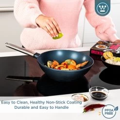 Westinghouse Performance Series - Wokpan Inductie - 28cm Luxe Wok Met Deksel - Blauw - Geschikt Voor Alle Warmtebronnen -Keukenbenodigdheden Winkel 1200x1200 522