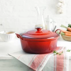 Le Creuset Braadpan Faitout Tradition Kersenrood - ø 24 Cm / 3 Liter -Keukenbenodigdheden Winkel 1200x1200 64