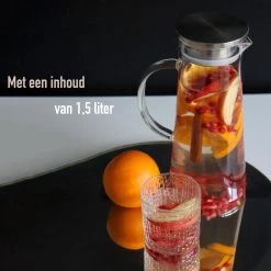 MÊZON® Schenkkan - Glazen Waterkan - Waterkaraf Voor Fruitwater - Multifunctionele Decanteer Karaf - Kan Met Deksel - 1.5L Capaciteit 12 MÊZON® Schenkkan - Glazen Waterkan - Waterkaraf Voor Fruitwater - Multifunctionele Decanteer Karaf - Kan Met Deksel - 1.5L Capaciteit -Keukenbenodigdheden Winkel 1200x1200 678