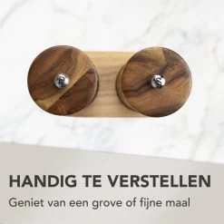 Nimma® Peper En Zoutmolen Set - Incl Navul Lepel - Verstelbare Maalgraad - Acacia Hout -Keukenbenodigdheden Winkel 1200x1200 682