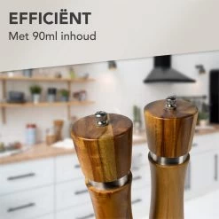 Nimma® Peper En Zoutmolen Set - Incl Navul Lepel - Verstelbare Maalgraad - Acacia Hout -Keukenbenodigdheden Winkel 1200x1200 686