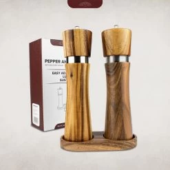 Nimma® Peper En Zoutmolen Set - Incl Navul Lepel - Verstelbare Maalgraad - Acacia Hout -Keukenbenodigdheden Winkel 1200x1200 687
