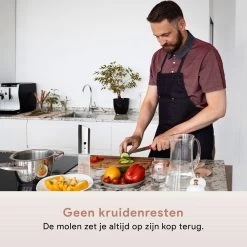 DODANA Premium Peper - & Zoutmolen Elektrisch - 1 Stuk - Pepermolen - Zoutmolen - Oplaadbaar - USB - Elektrische Pepermolen - RVS - Zwaartekracht Functie - LED Lamp - Nl Handleiding - Incl Borsteltje -Keukenbenodigdheden Winkel 1200x1200 694