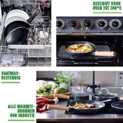 GreenChef Vintage Wokpan 28cm/3.7L - Zwart - Inductie - PFAS-vrij -Keukenbenodigdheden Winkel 1200x1200 7