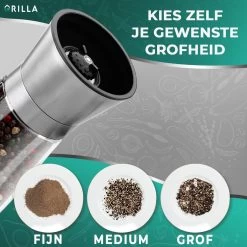 Peper En Zoutmolen Set - RVS Zout En Peperstel - Zoutvaatje En Pepermolen - 2 In 1 -Keukenbenodigdheden Winkel 1200x1200 700