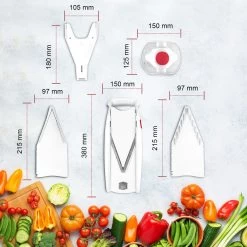 Börner Mandoline V5 PowerLine - Inclusief Opbergbox - Geleverd In Mooie Doos - 6-delige Set - 7 Snijdiktes - Geschikt Als Frietsnijder - BPA-vrij En Roestvrij - Grijs -Keukenbenodigdheden Winkel 1200x1200 714