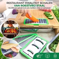 Ecowize 3-in-1 Bamboe Snijplank Met Opvangbak - Snijplank Hout Incl. 3 Roestvrijstalen Opvangbakjes Met Bamboe Deksel, 4 Inzetbare Raspen - Groentesnijder, Hakblok, Borrelplank, Tapasplank, Broodplank - 40x30cm - Duurzaam Cadeau -Keukenbenodigdheden Winkel 1200x1200 721
