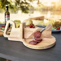 MikaMax Worst Guillotine - Worstsnijder - Worst Snijplank - Sausage Guillotine - Makkelijk Schoon Te Maken - RVS Mes - Bamboe - 30 X 19cm -Keukenbenodigdheden Winkel 1200x1200 728