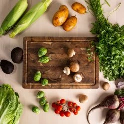 VDN Professionele Snijplank Acacia Hout Met Sapgeul En Handvatten – Hakblok 26x38x3.5 Cm -Keukenbenodigdheden Winkel 1200x1200 745