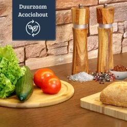 UNBOX Peper En Zoutmolen Set - Pepermolen - Zoutmolen - BBQ Accesoires - Acacia Hout - RVS -Keukenbenodigdheden Winkel 1200x1200 779