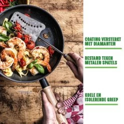 GreenChef Vintage Wokpan 28cm/3.7L - Zwart - Inductie - PFAS-vrij -Keukenbenodigdheden Winkel 1200x1200 8