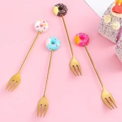 Gebaksvorkjes Donut Set Van 4 Taartvorkjes - Goud -Keukenbenodigdheden Winkel 1200x1200 814