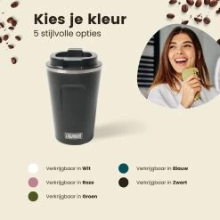LaCardia Koffiebeker To Go Premium Zwart – Thermosbeker – Theebeker – 380ML – Herbruikbaar 13 LaCardia Koffiebeker To Go Premium Zwart – Thermosbeker – Theebeker – 380ML – Herbruikbaar -Keukenbenodigdheden Winkel 1200x1200 908