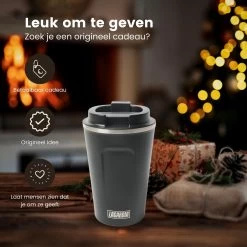 LaCardia Koffiebeker To Go Premium Zwart – Thermosbeker – Theebeker – 380ML – Herbruikbaar 14 LaCardia Koffiebeker To Go Premium Zwart – Thermosbeker – Theebeker – 380ML – Herbruikbaar -Keukenbenodigdheden Winkel 1200x1200 909