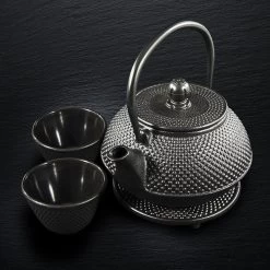 SakuraTea - Theepot Set - 4-delig - Gietijzer - Zwart - 0.8L - 2 Kopjes (100ml) -Keukenbenodigdheden Winkel 1200x1200 957